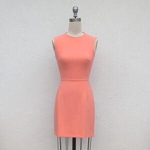 French Connection Sleeveless 🍑 Peachy Coral Mini Dress With Back Zipper Size 0